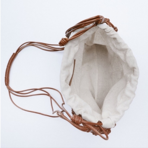 Zara Knotted Brown Mini Crossbody Bag - Picture 5 of 12